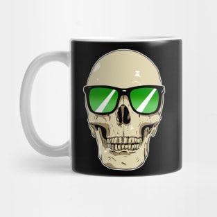 Skull Wearing Sunglasses Green Lenses Mug